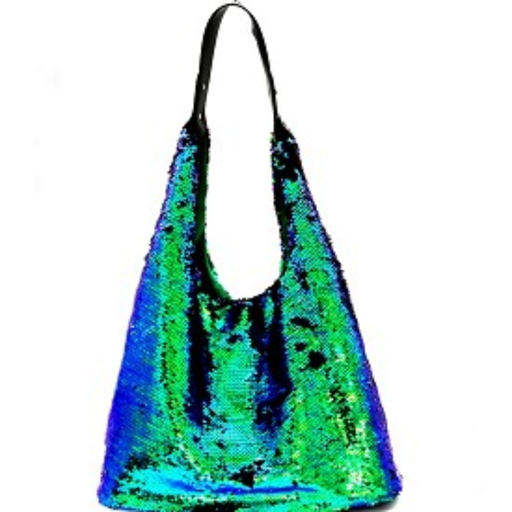 All-Over Bling Sequin Hobo Handbag!